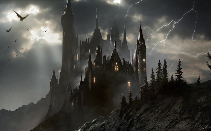 cities, storm, architecture, games, beauty in nature, sky, built structure, night, building exterior, final, building, City, tree, outdoors, 1080P, art