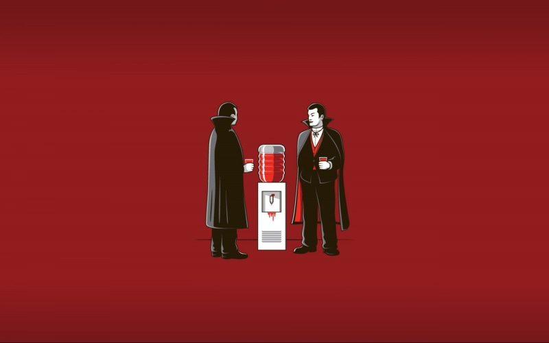 Office, dark, humor, 1080P, funny, technology, hd, horror, x, 1920x1200 px, blood, vampire, art, asus, px