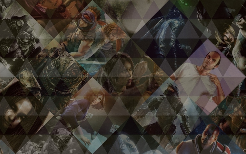 backgrounds, tekken, indoors, Dark Souls, Gears Of War, BioShock 2, Mass Effect, Fallout, large group of people, women, full frame, reflection, large group of objects
