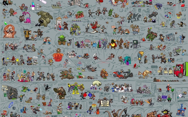 lemmings, 720P, fighter, s t a l k e r, creed, mecha, deus, zerg, bioshock, games, assassins, starcraft, street, world, black, mirrors, conquer, gear