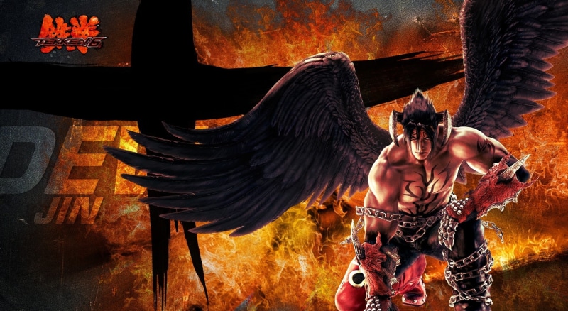 three quarter length, tekken, rock, jin, devil, lifestyles, 1080P, human arm, traditional clothing, Other Games, day, leisure activity, women, standing
