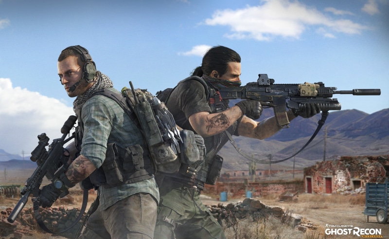 2K, outdoors, keyart, cloud - sky, ghost, holding, Elite, special forces, Shooter, Games, sky, GhostRecon, tomclancy, recon, clancy, armed forces, Game