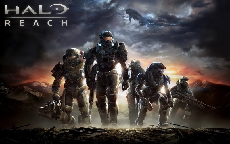 Halo, armed forces, cloud - sky, reach, army soldier, protection, helmet, keyart, Games, uniform, futuristic, full length, special forces, people, fighting