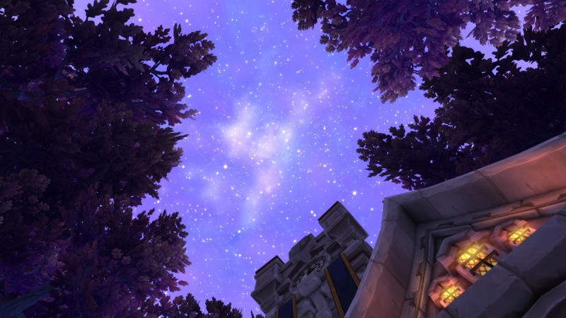 outdoors, dusk, building exterior, sky, star - space, built structure, 4K, building, video games, city, World of Warcraft, burning, nature, mmorpg, celebration