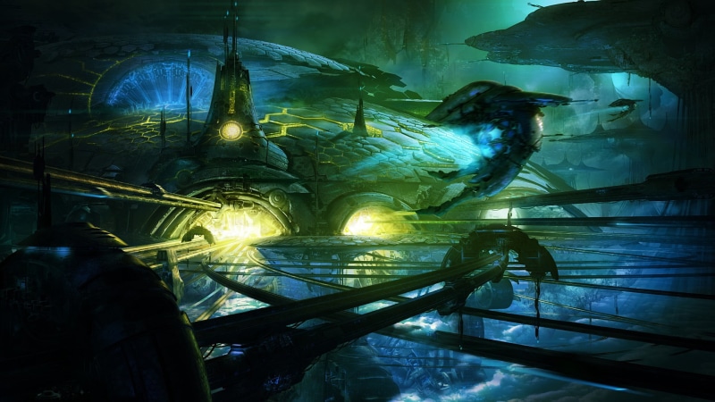 Starpoint Gemini 2, animated, transportation, sea, fish, marine, aquarium, no people, animal themes, water, architecture, group of animals, digital art