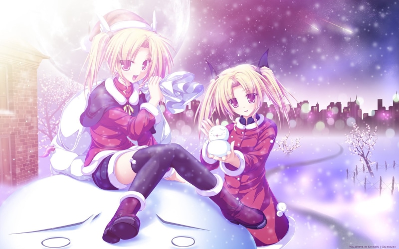 1080P, geminis, nina geminis, anime, tale, rena, girls, christmas, magus tale, nina, rena geminis, anime girls, magus