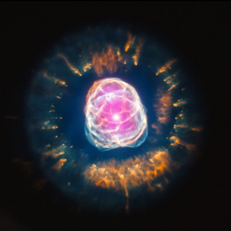 black background, star - space, william herschel, shape, light - natural phenomenon, eskimo, 1080P, Clown, central star, planet earth, Eskimo Nebula, bipolar