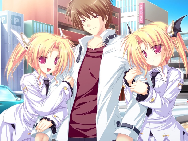 human representation, girls, haired, smile, brown, character, creativity, man, anime, people, mannequin, tenmaso, nina geminis, magus tale, standing, indoors