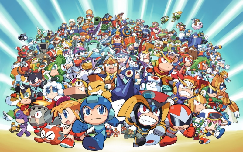 Aqua Man (Mega Man), Fire Man (Mega Man), Pharaoh Man (Mega Man), Chill Man (Mega Man), Pirate Man (Mega Man), Sheep Man (Mega Man), Freeze Man (Mega Man)