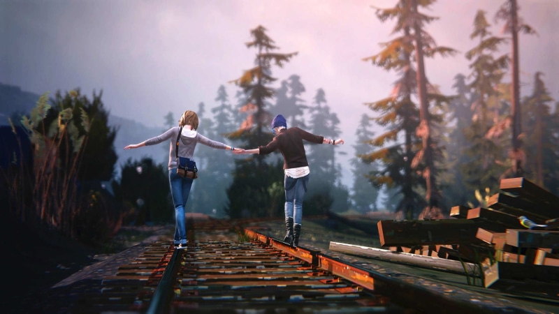 plant, bonding, sky, nature, Max Caulfield, Chloe Price, human arm, men, togetherness, tree, adult, day, 1080P, outdoors, architecture, women, people