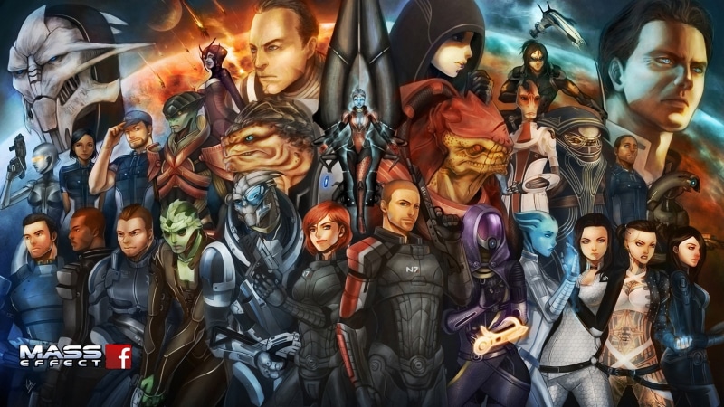 Art, Game, Mass, Effect, Painting, Characters, 1080P