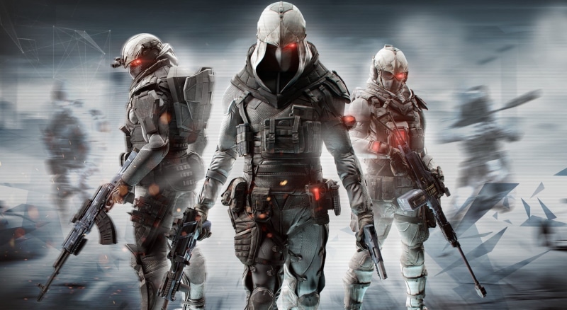 creed, group of people, helmet, men, recon, government, clancy, tom, blurred motion, day, headwear, weapon, assassins, pack, motion, uniform, military