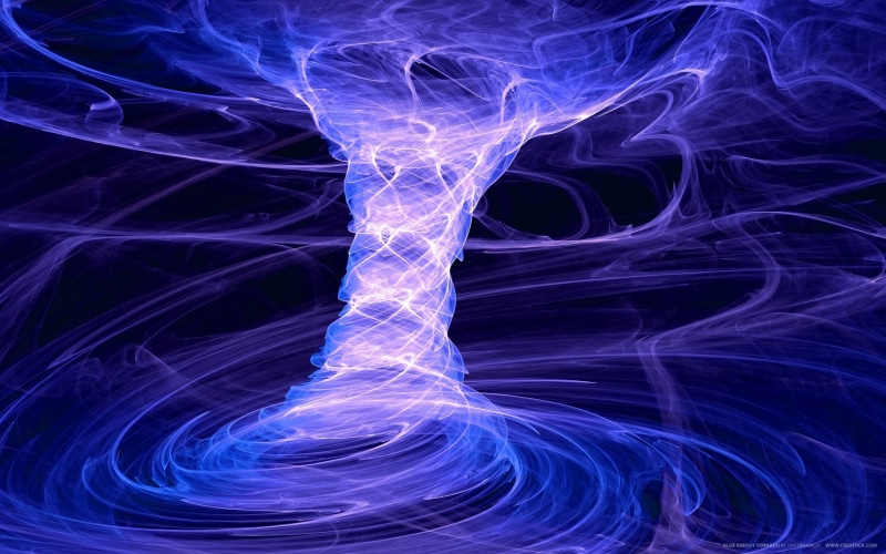 tornado, spiral, abstract, 2K, digital art, minimalism, blue background
