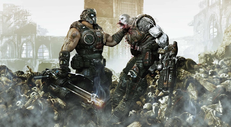 government, gears of war 3 screenshots, holding, aggression, hd, uniform, war, Games, fighting, digital, headwear, clayton carmine, digital composite, gears