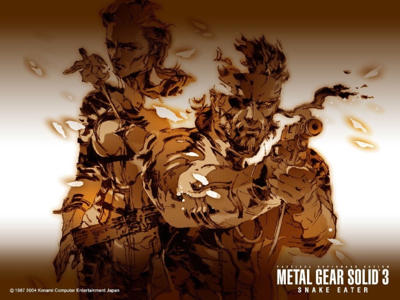 480P, eater, illustration, snake, Metal Gear Solid, gear, solid, Metal Gear Solid 3: Snake Eater, metal