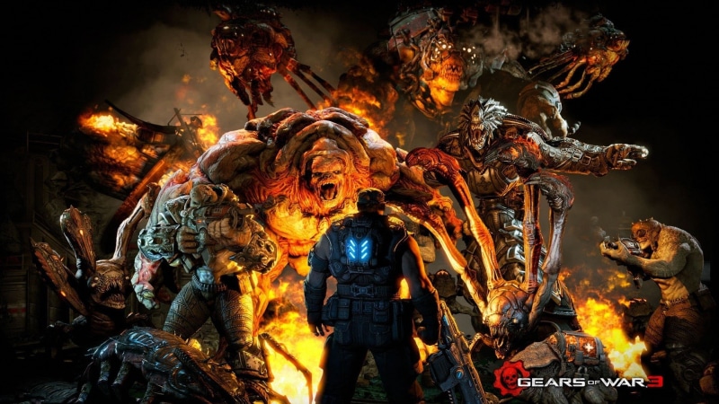 video games, male likeness, Gears of War 3, celebration, burning, 1080P, belief, creativity, arts culture and entertainment, Gears of War, gears