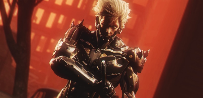 video games, adult, black, red, standing, man, activity, aggression, three quarter length, indoors, lifestyles, one person, young adult, weapon, armor
