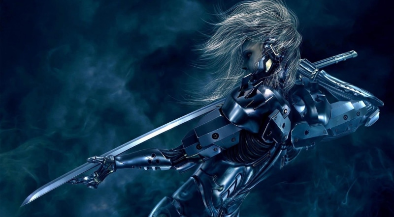 uniform, Metal Gear Rising: Revengeance, military, samurai, conflict, fighting, holding, woman, weapon, Raiden, government, adult, black, digital