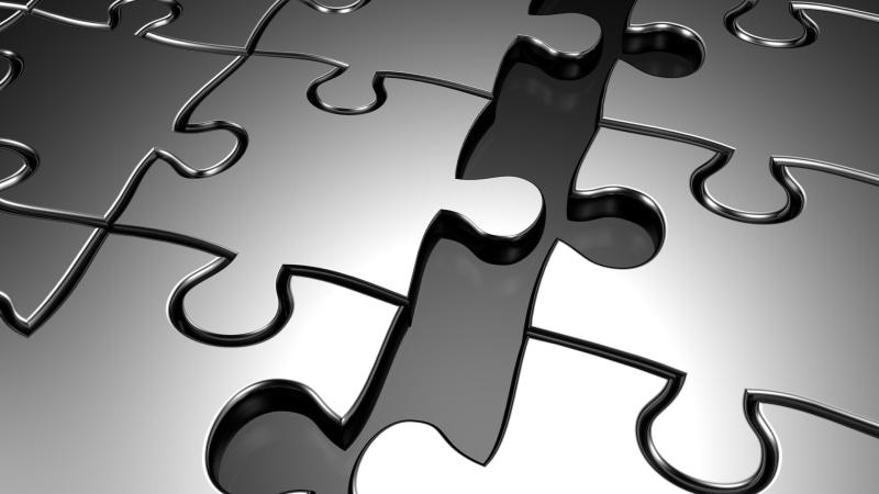 graphic design, monochrome, graphics, pattern, jigsaw puzzle, puzzle, black and white, design, 4K