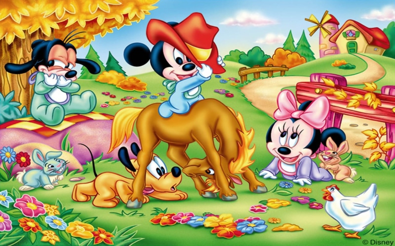 donald, goofy, jigsaw, puzzle, 1080P, daisy, mickey, pluto, babies, hd, disney, minnie, duck, mouse
