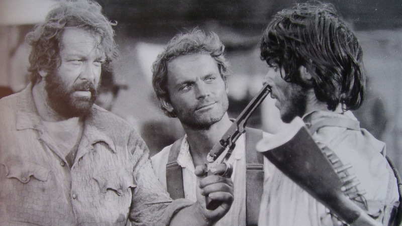 s, focus on foreground, lifestyles, holding, facial hair, photo, arts culture and entertainment, music, beard, movies, waist up, real people, Terence Hill