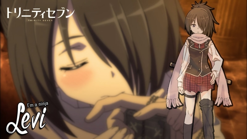 Kazama Levi, miniskirt, anime girls, brunette, Trinity Seven, 1080P, anime