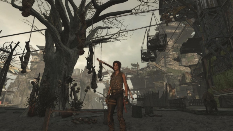 tombraider, 1080P, dead, tree, bodies, croft, lara