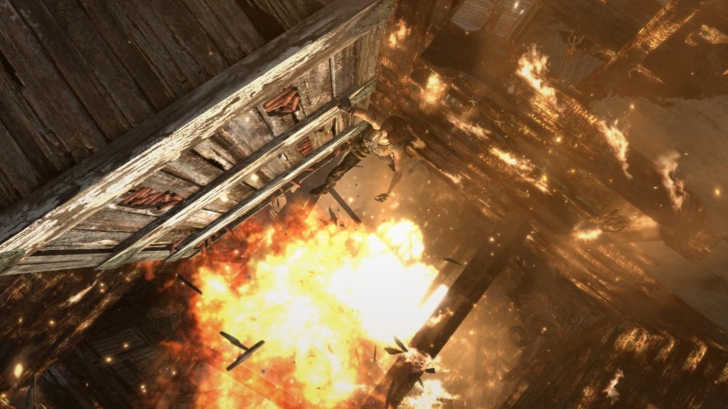 explosion, climbing, 1080P, lara, croft, tombraider