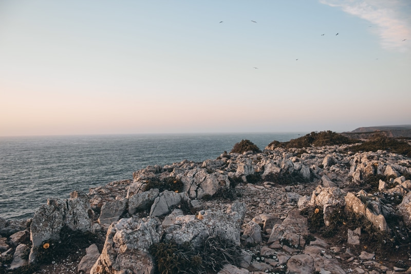 tower, water, stones, sea, adventure, lighthouse, goldenhour, rock - object, tranquility, architecture, rocky coastline, nature, endoftheworld, 5K, building