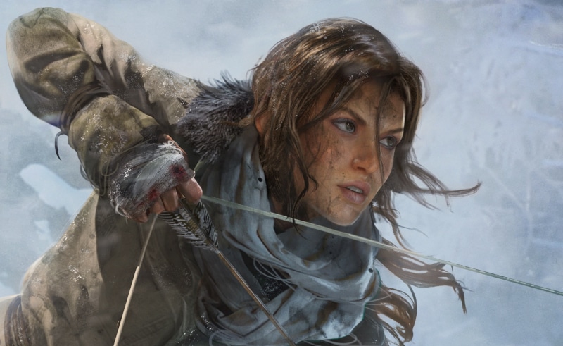 looking at camera, one person, kroft, headshot, video game, lara croft, portrait, Games, lara, clothing, croft, women, hairstyle, adult, warm clothing