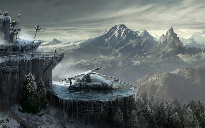 action, rise, snow, raider, painting, lara, tomb raider, 1080P, croft, adventure, mountain, lara croft, concept, tomb