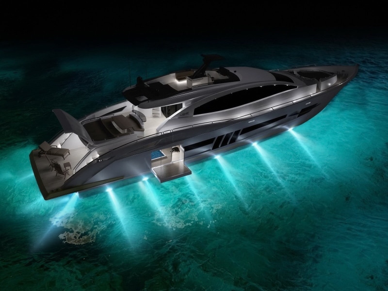 sea, render, beauty in nature, sinking, 3D, vehicle, black, swimming pool, white, yacht, swimming, nautical vessel, cruise ship, luxury, mode of transportation
