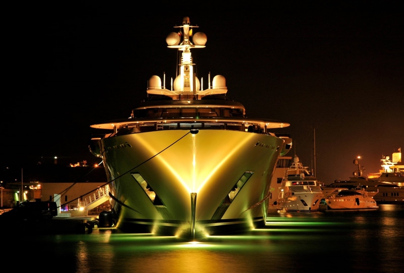 illuminated, yachts, passenger craft, port, luxury, ship, nature, mega yacht, superyacht, 1080P, lighting equipment, sky, cruise ship, transportation