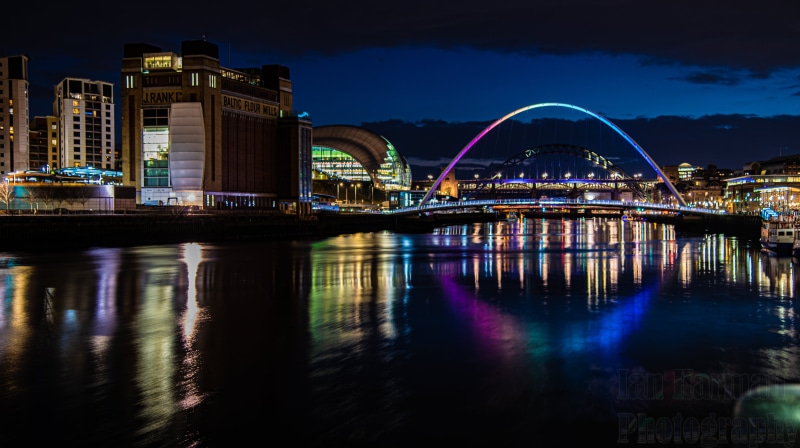 Tynebridge, 5K, Newcastle, night, Millennium Bridge, Newcastle-Upon-Tyne