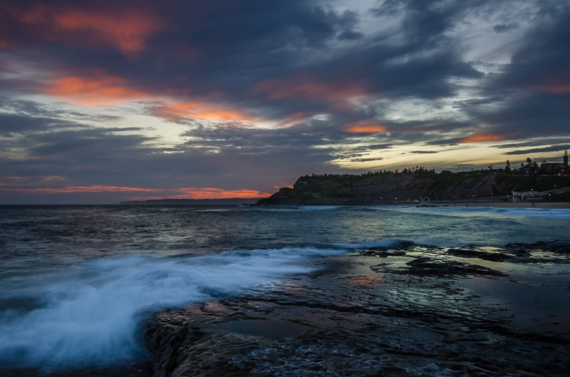power in nature, motion, cloud - sky, sunset, horizon over water, 4K, tranquility, land, ocean, no people, beauty in nature, nature, scenics - nature