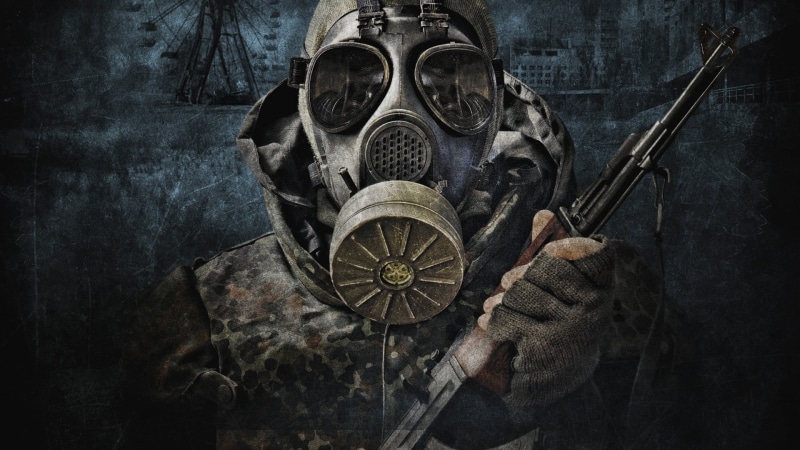 x, postapocalyptic, 1080P, masks, gas, S.T.A.L.K.E.R., camouflage, artwork, hd, Military, stalker, art, ak, aircraft