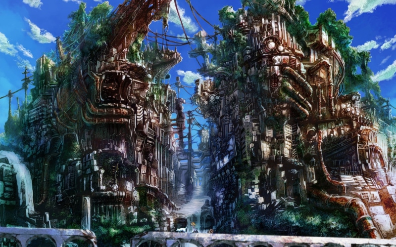 dogs, artwork, hd, cityscapes, x, animals, art, 2K, post-apocalyptic, postapocalyptic