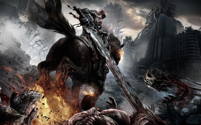 Four Horsemen of the Apocalypse, cityscape, 2K, apocalyptic, sword, Darksiders