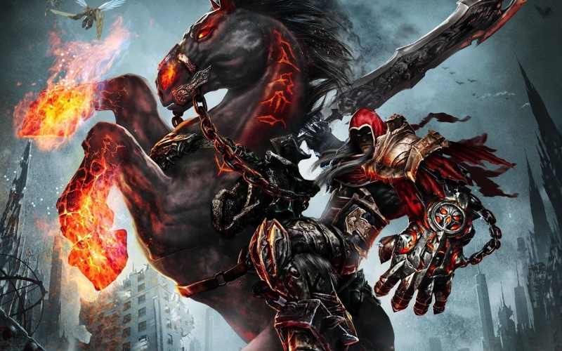 720P, armor, Darksiders, horse, sword