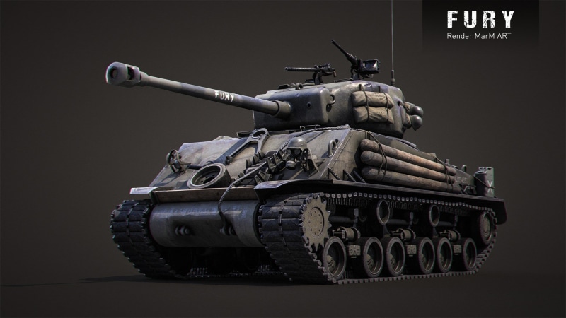 gun, armed forces, protection, M4 Sherman, mode of transportation, aggression, war, weapon, military, 1080P, single object, armored tank, Wargaming, M4 Sherman Fury