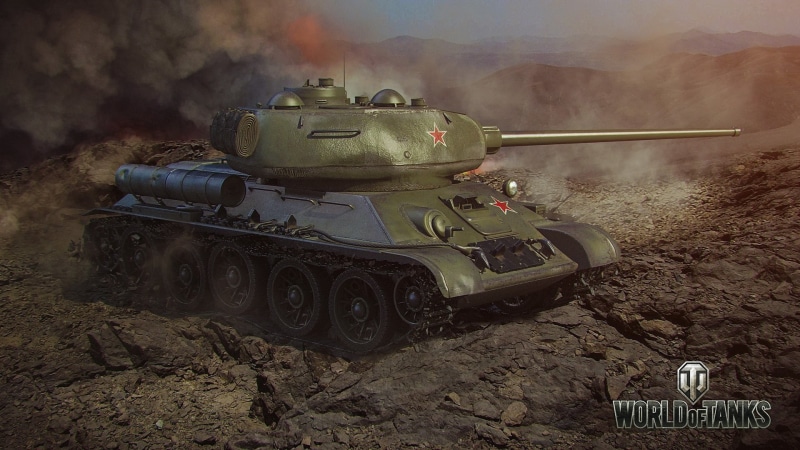 shooting a weapon, armored tank, World of Tanks, machine gun, tank, T-34-85, military training, nature, war, smoke - physical structure, army soldier, day