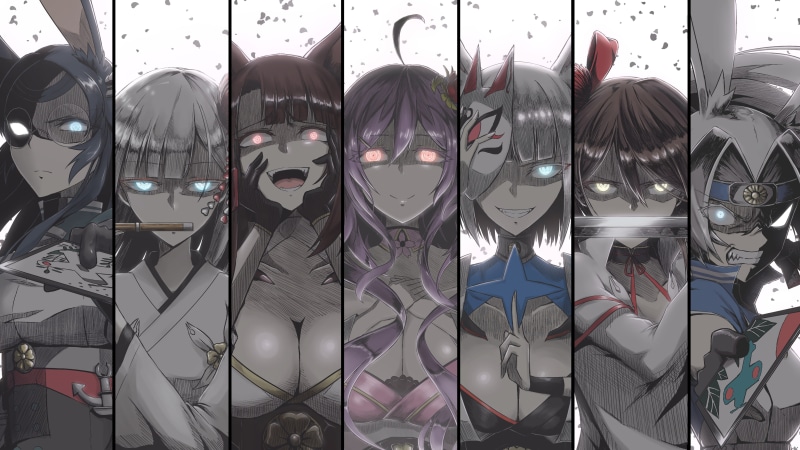 anime girls, glowing eyes, Azur Lane, 4K, anime