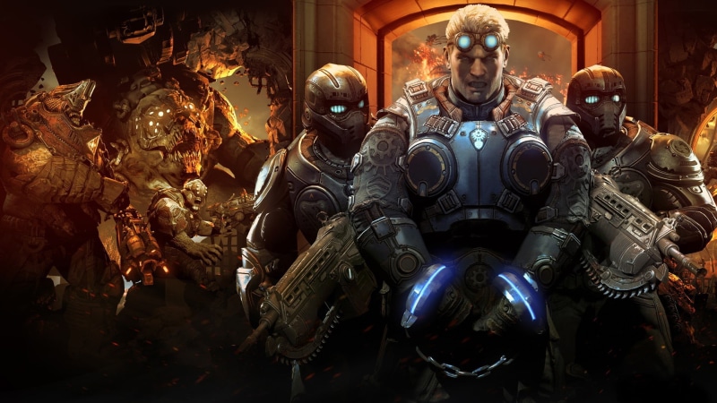human representation, Gears of War: Judgment, violence, Gears of War, indoors, military, video games, mask, conflict, game, architecture, people, armed forces