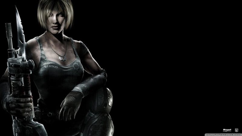 muscular build, front view, 2K, one person, black background, strength, female, exercising, Gears of War, healthy lifestyle, adult, women, young women