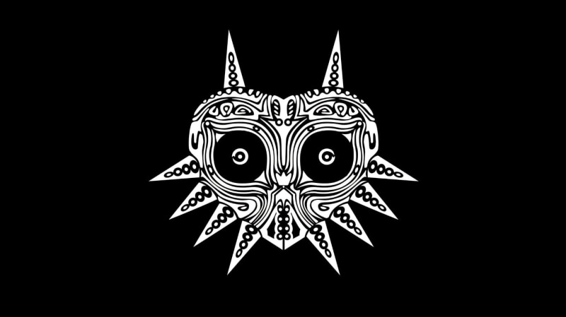 bw, video games, zelda, nintendo, 720P, s, black, hd, majora, mask