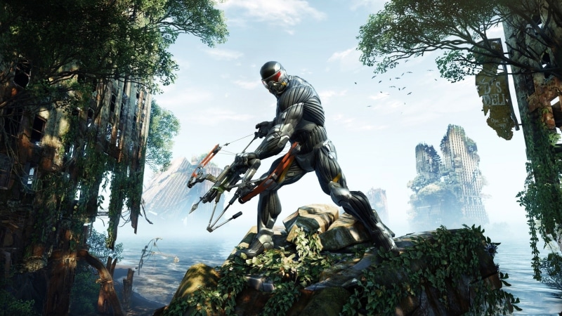 nanosuit, Video Games, art, video, 1080P, weapon, crysis, games, bow, x, hd