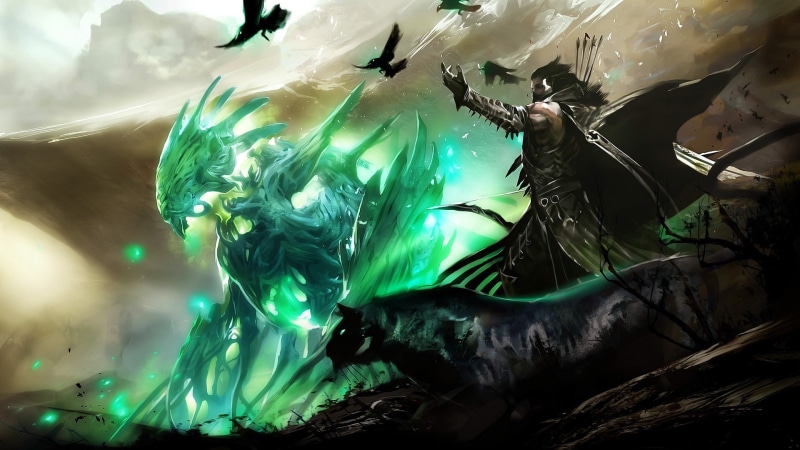 art, games, necromancer, video, 1080P, wars, guild, x, magic, Video Games, hd, artwork