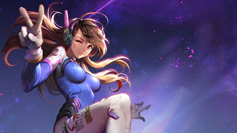 1080P, Overwatch, video games, tight clothing, digital art, D.Va (Overwatch)
