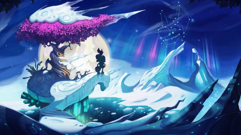 tree, platform, creature, PC, macOS, leaf, cliff, beside, Yooka-Laylee, standing, purple, silhouette, digital, 5K, PS 4, Nintendo Switch, best games