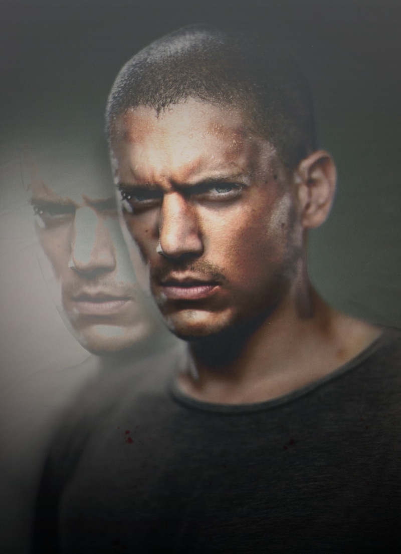 movies, one person, human body part, body part, prisoners, contemplation, young adult, looking, human face, close-up, studio shot, aggression, Prison Break
